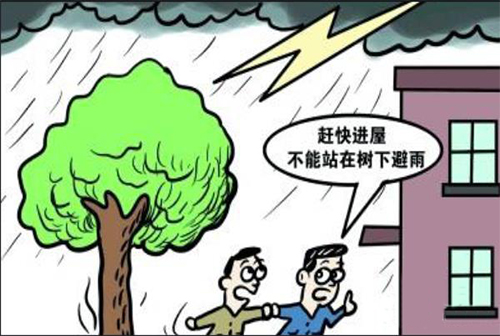 雷雨臨空，你應(yīng)該躲到哪里去
